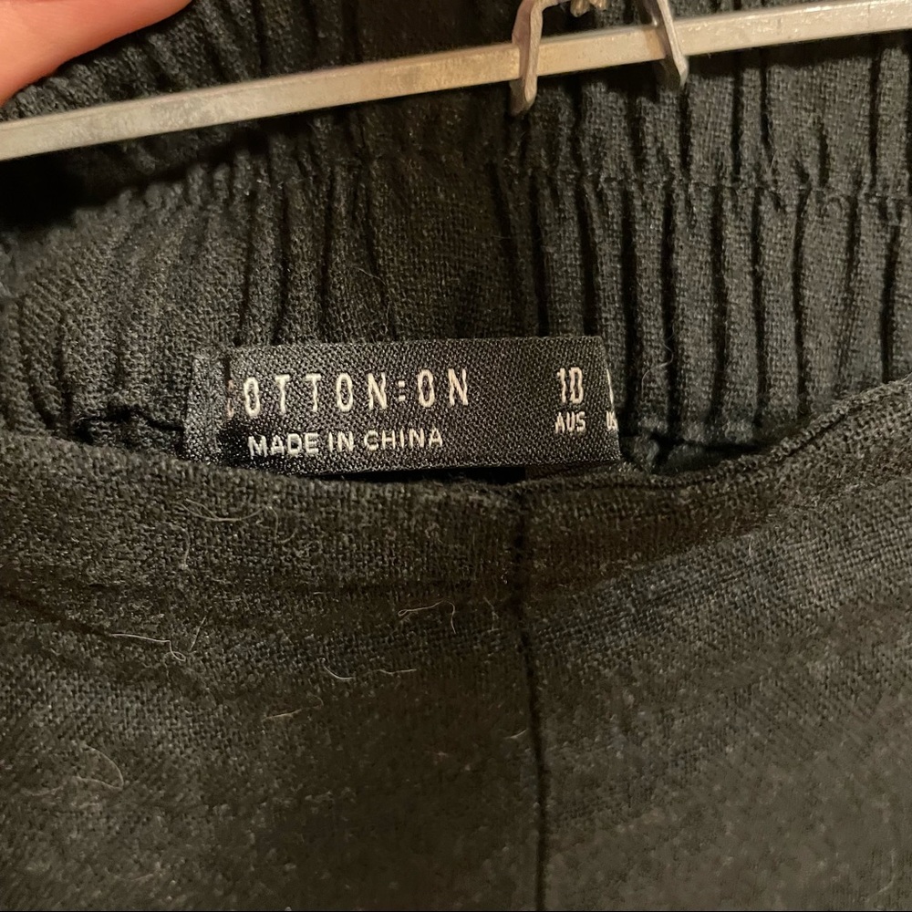 Cotton On Linen Style Black Wide-Leg Pants - size 10 - Picture 3 of 7